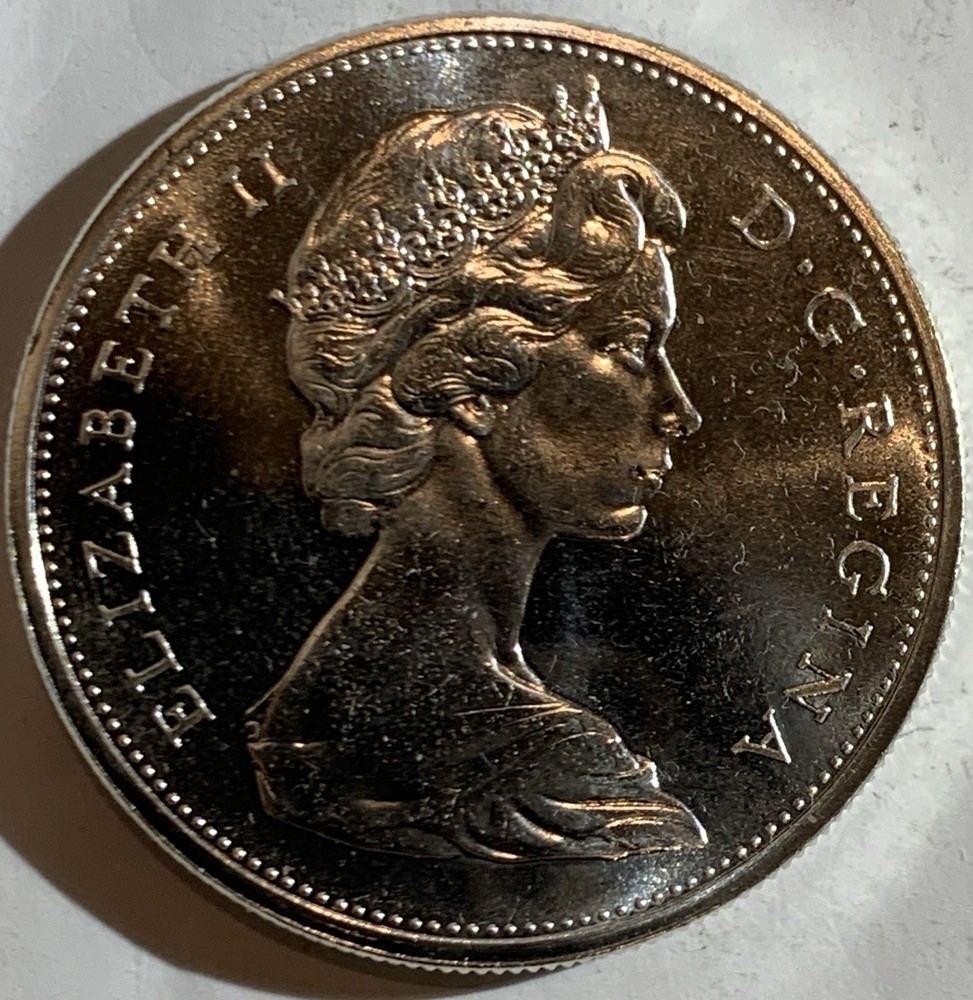1965 CANADA PROOF SILVER DOLLAR, SUPER BRILLIAN