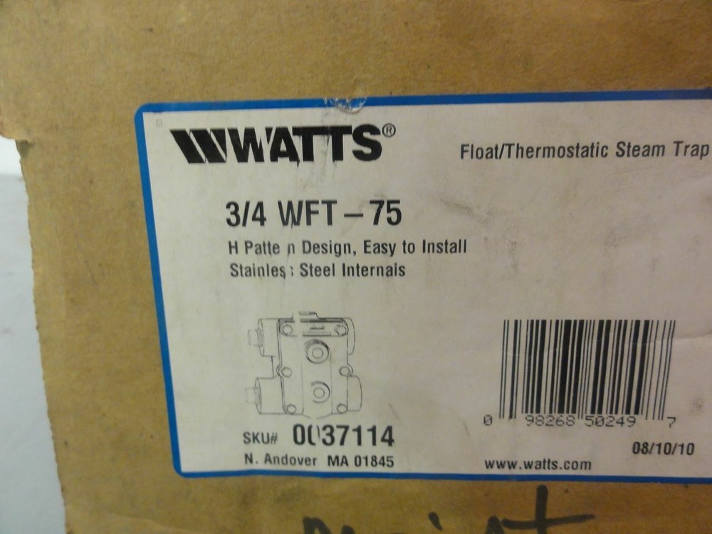 Watts Regulator WFT 3/4" New (Open Box)