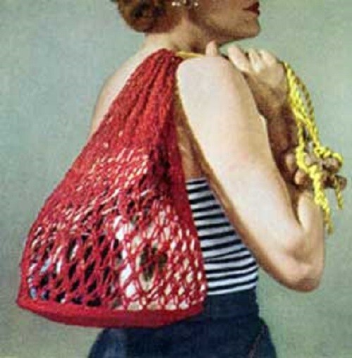 Vintage Crochet Beach Bag CROCHET PATTERN ONLY