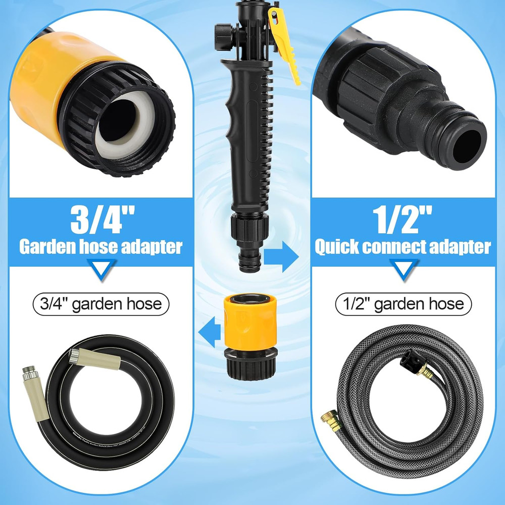 RV Water Heater Tank Rinser - Powerful Cleaning Hot Water Flush Wand, Travel Tra