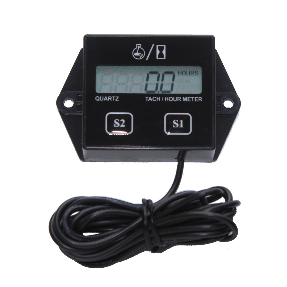 Tachometer for Small Engine,Inductive Hour Meter for 2 Stroke & 4 Stroke Small E