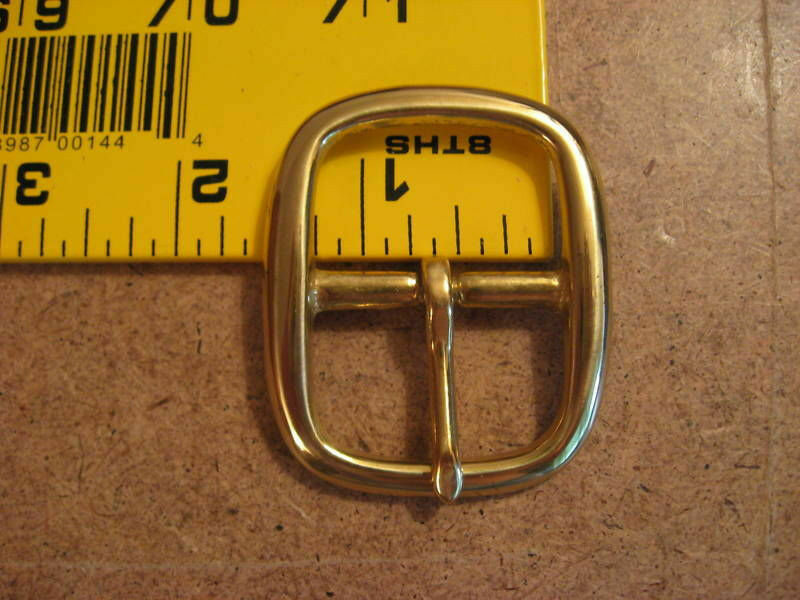 1 1/4" Solid Brass Middle Bar Buckle (Pack Of 2)