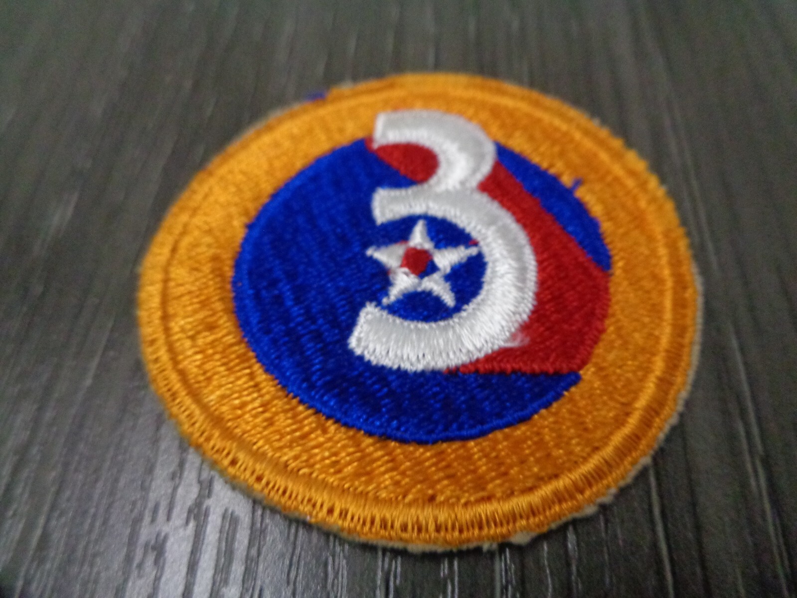 3RD US ARMY AIR FORCE *ORIGINAL* USAAF WWII/WW2 PATCH CUT EDGE NO GLOW