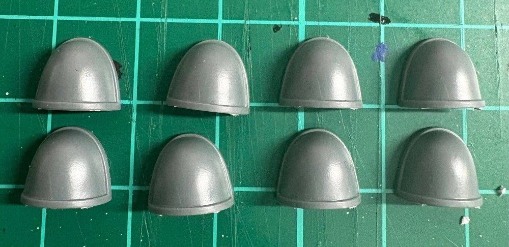 Space Marine Plain Shoulder Pads x8 | Warhammer 40K | Tactical Armour Bits