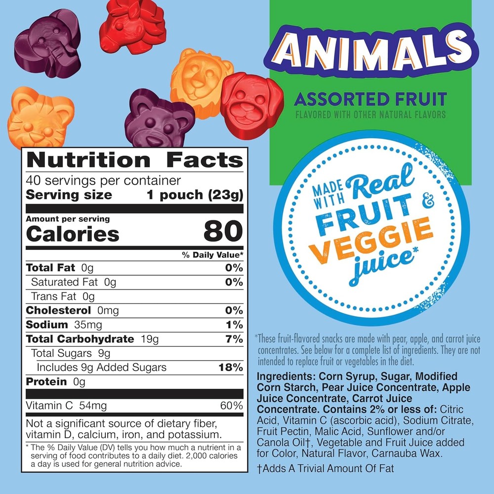 Mott's Assorted Fruit Snacks - 40 Count, Gluten Free