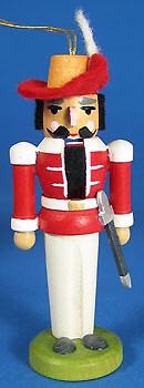Nutcracker German Ornament Red