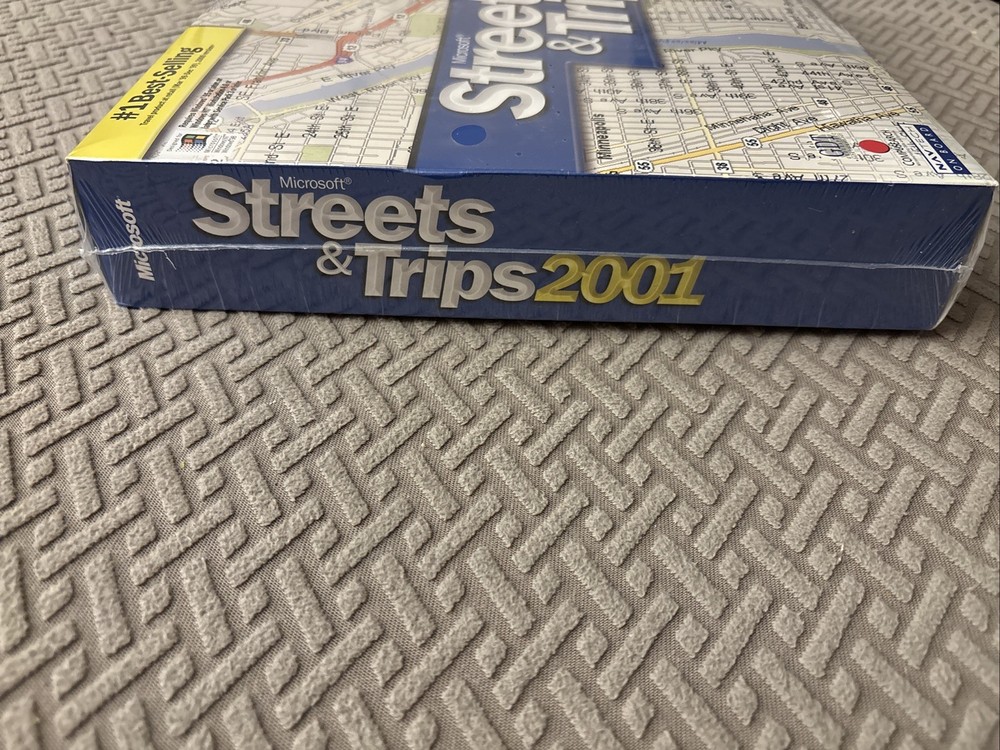 Vintage New Sealed Microsoft Streets & Trips 2001 PC Software Program