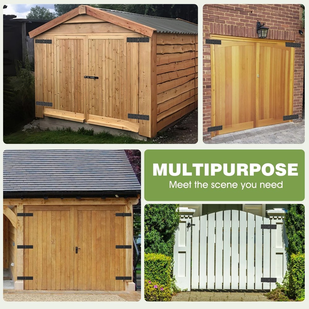 Heavy Duty Gate Hinges,270° Solid Double Layer Folding Butt Hinges with Ele