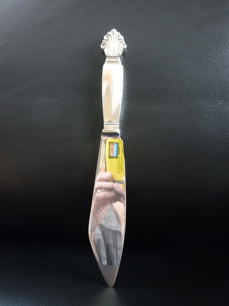 Georg Jensen Silver Handled Acanthus Cake Knife