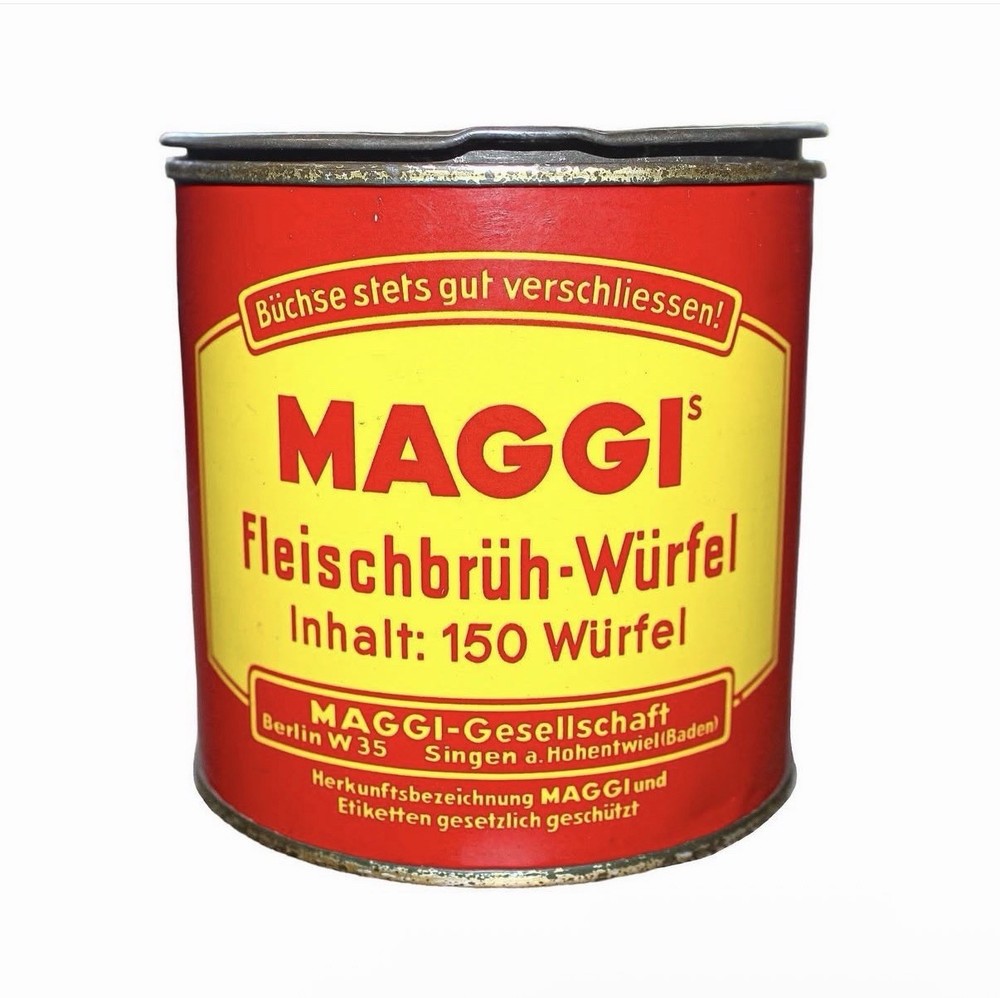 WW2 German Ration Tin Can MAGGIs Beef Bouillon cubes. (Empty)