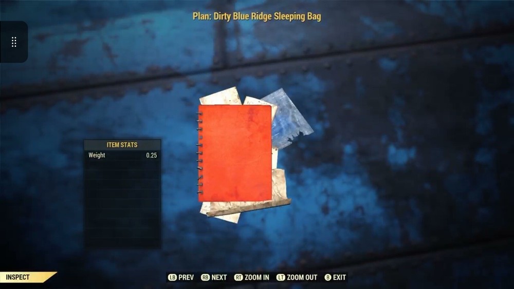 (Xbox) Dirty Blue Ridge Sleeping Bag Plan