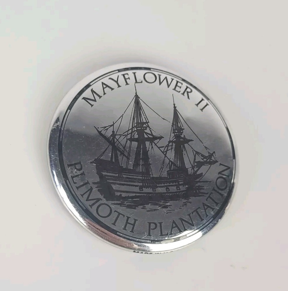 Mayflower II Plimoth Plantation Button Pin