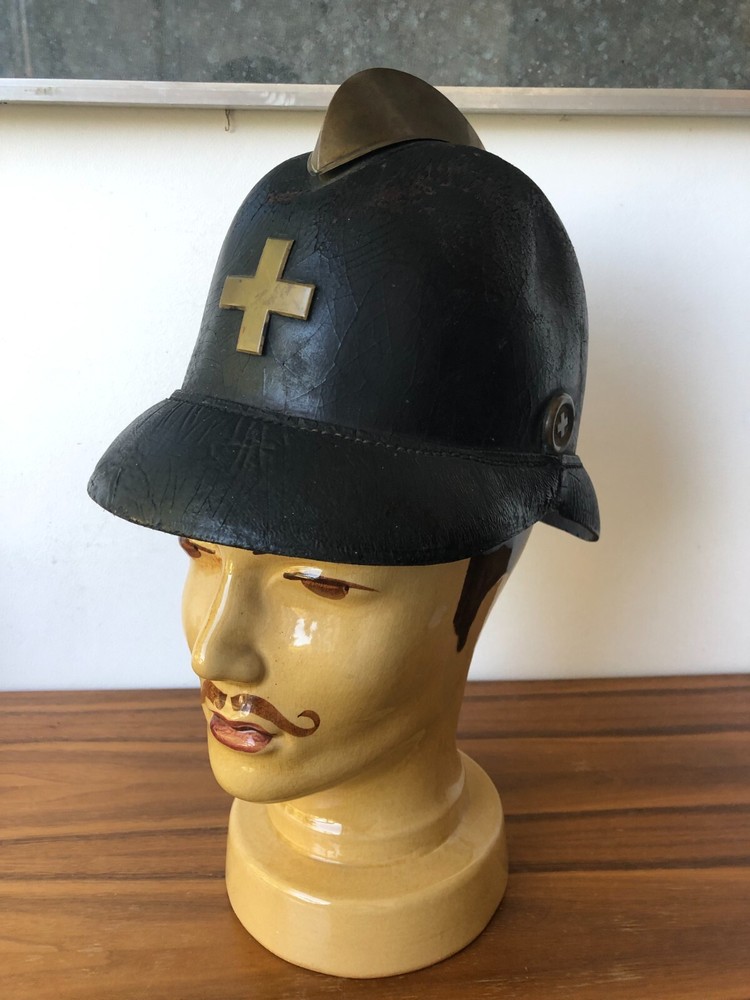 SWISS leather FIRE helmet 1900's