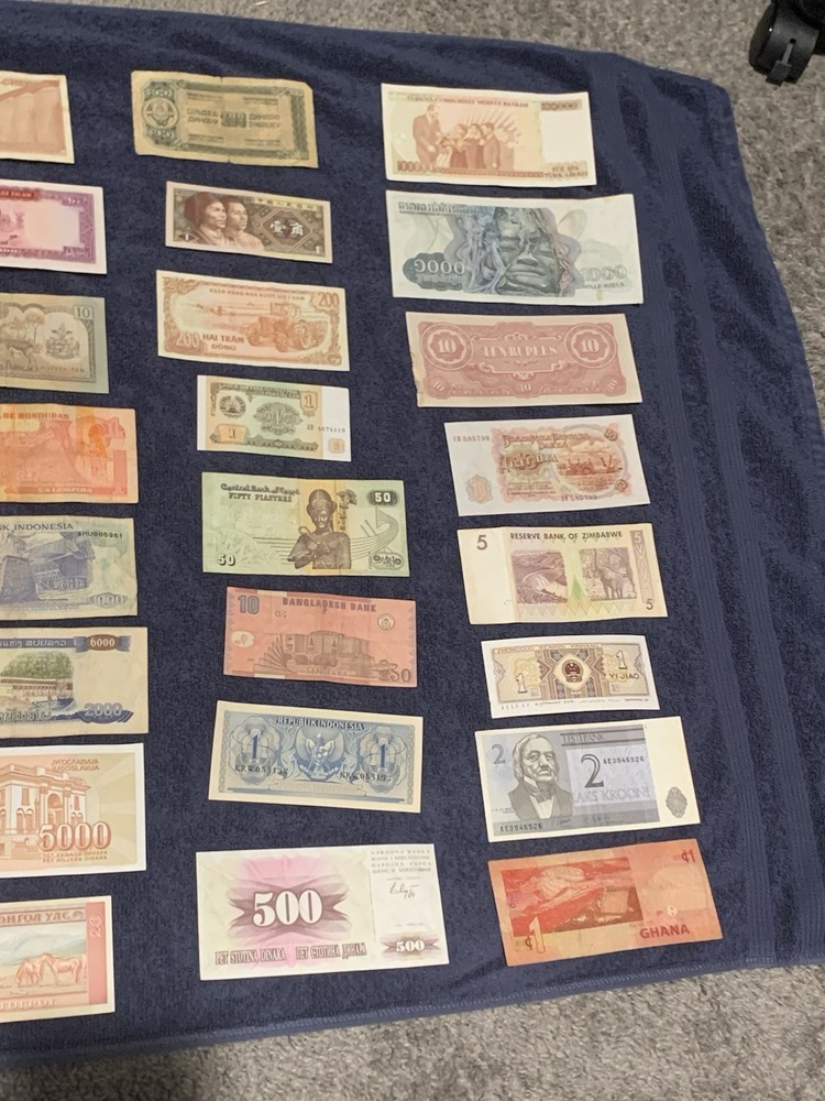 Lot of 40 - mixed Foreign Notes