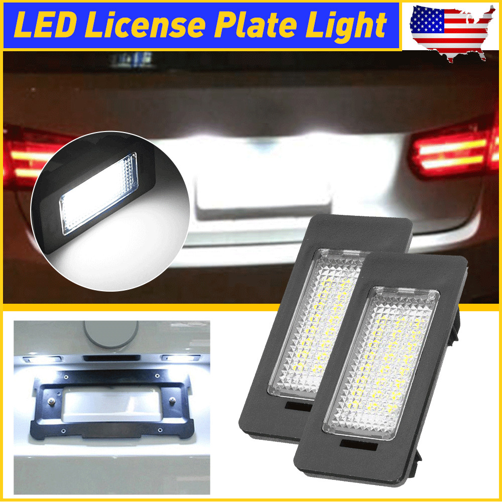 2X LED License Plate Lights Lamps For BMW E90 E92 E39 E60 E61 M5 E70 Accessories