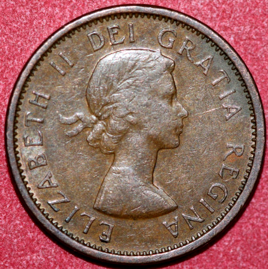 Canada 1961 Cent Elizabeth II 19mm