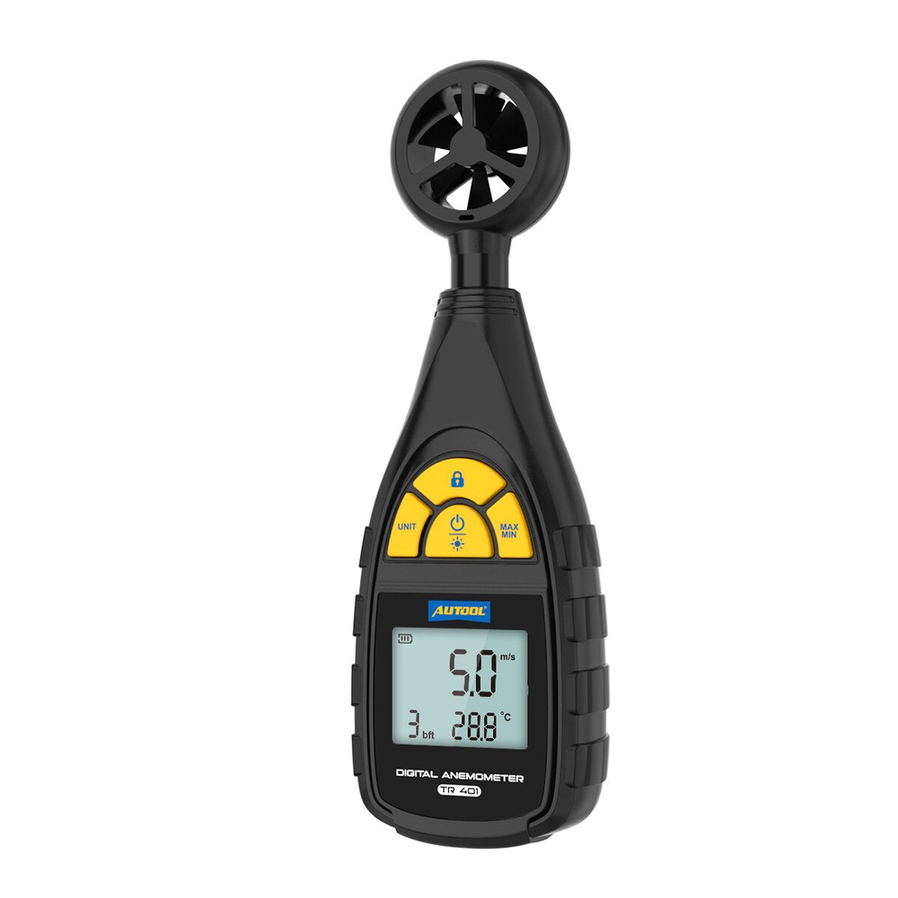 AUTOOL Handheld Digital Anemometer Wind Speed CFM Meter Current Test Wind Chill