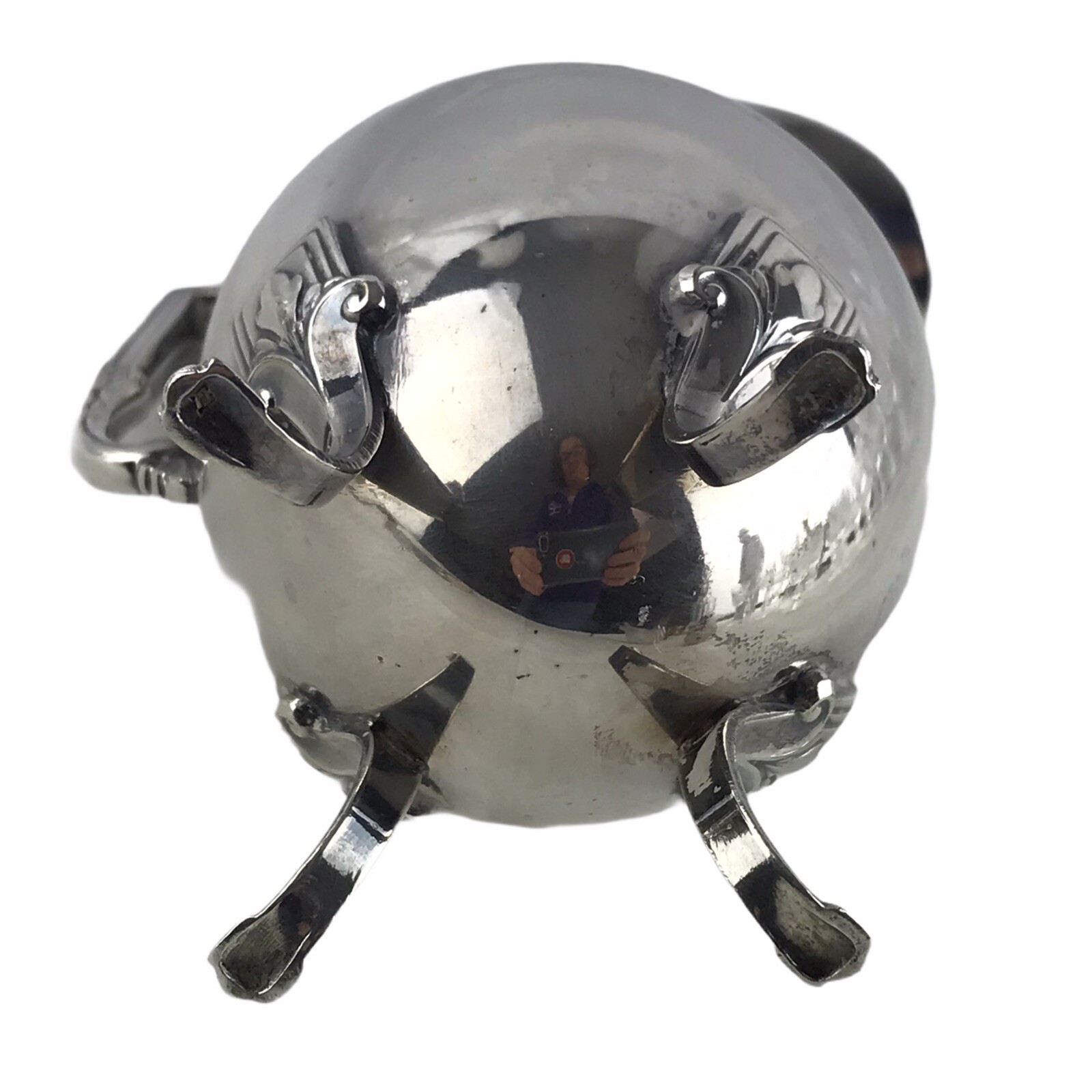 Vintage WMF Germany EP Silverplate Creamer Neoclassical Footed Helmet Shape B7