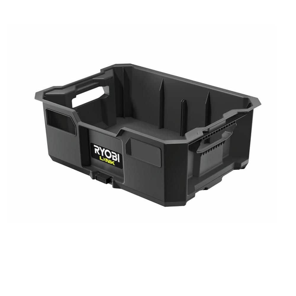 RYOBI Tool Crate LINK Stackable Storage Box 50lb Load Modular Impact Resistant