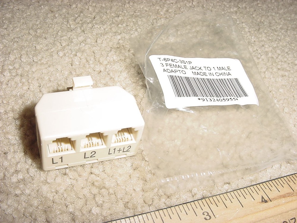Phone Separator, RJ11 6 X 4 3 line Splitter Adapter