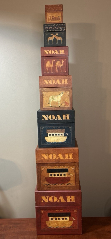 Bob's Boxes Noah's Peaceable Kingdom Set of 7 Nesting Boxes