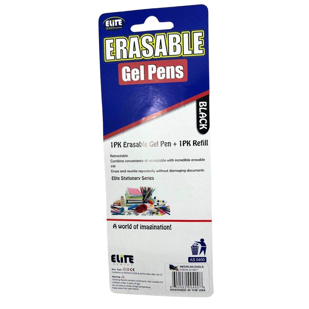 Erasable Gel Pen with Refill: 1 Pack