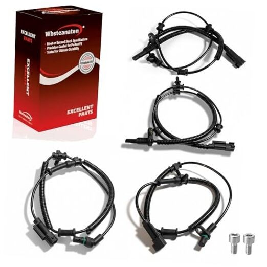 ABS Wheel Speed Sensor 4Pcs: Front Rear Left & Right Compatible with Ram 2013