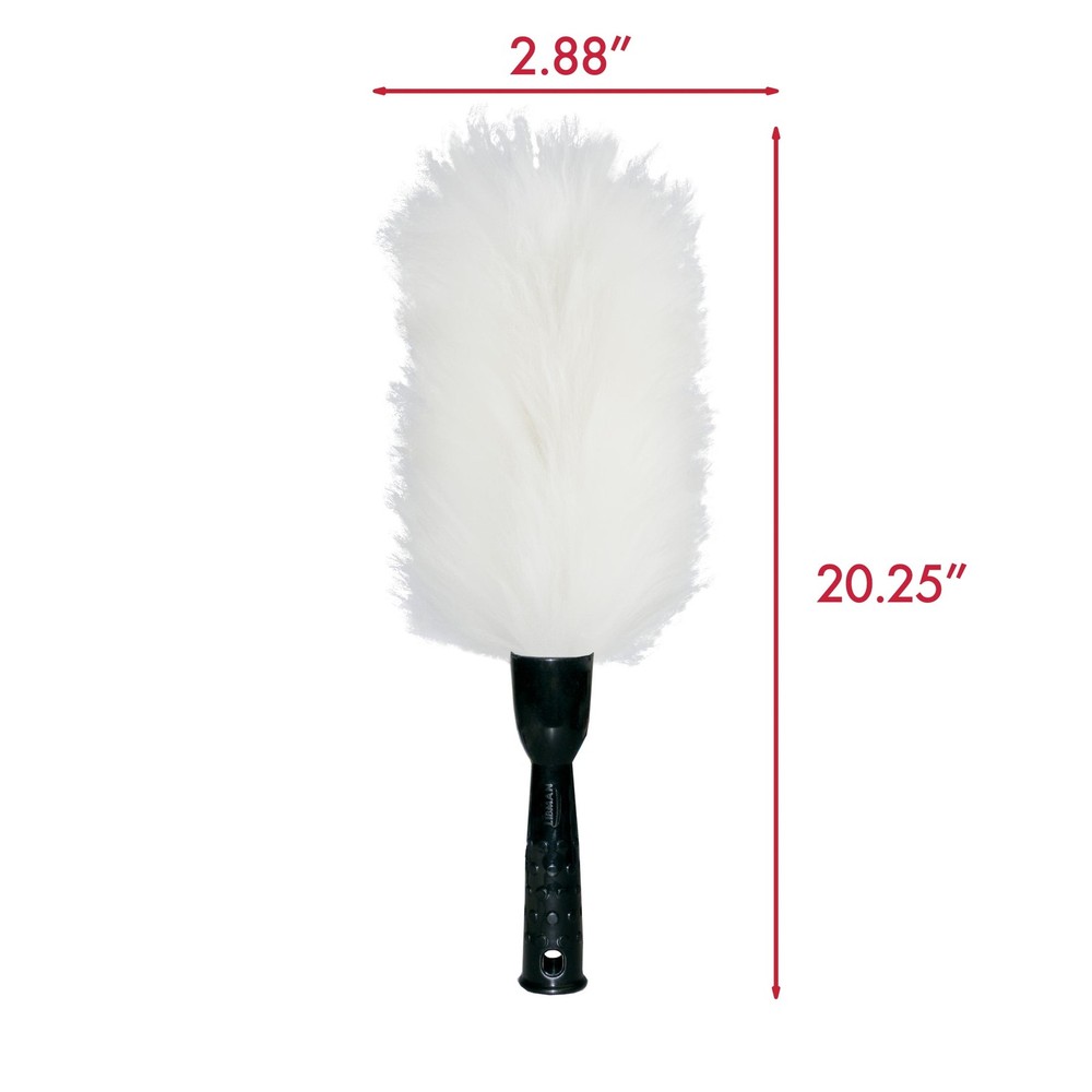 Natural Lambs Wool Duster Wand W/ Standard Extension Threaded Handle