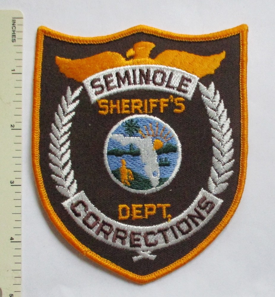 SEMINOLE FLORIDA SHERIFF'S DEPT. CORRECTIONS PATCH Vintage Original