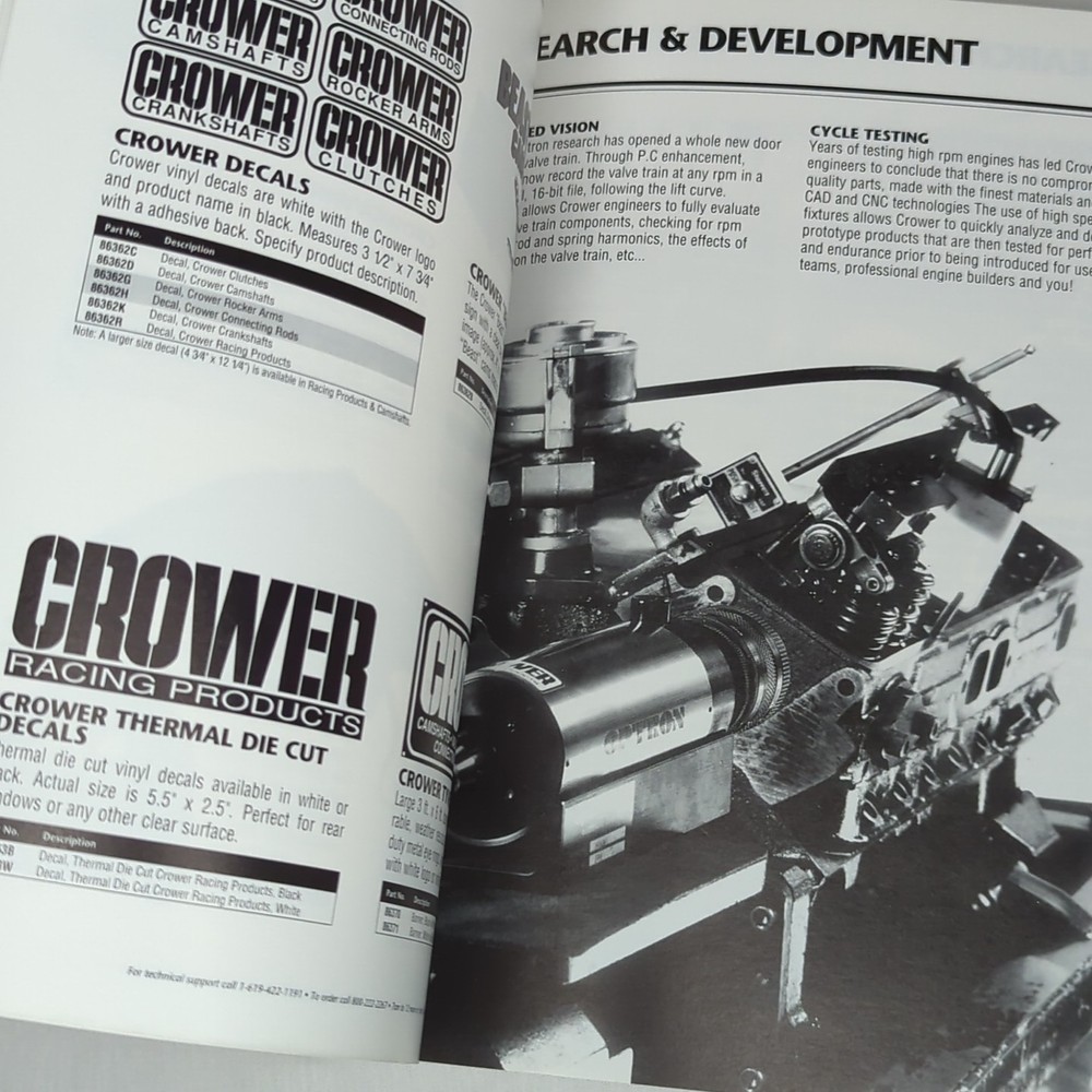 Crower Master Catalog #86501 from 1996-97