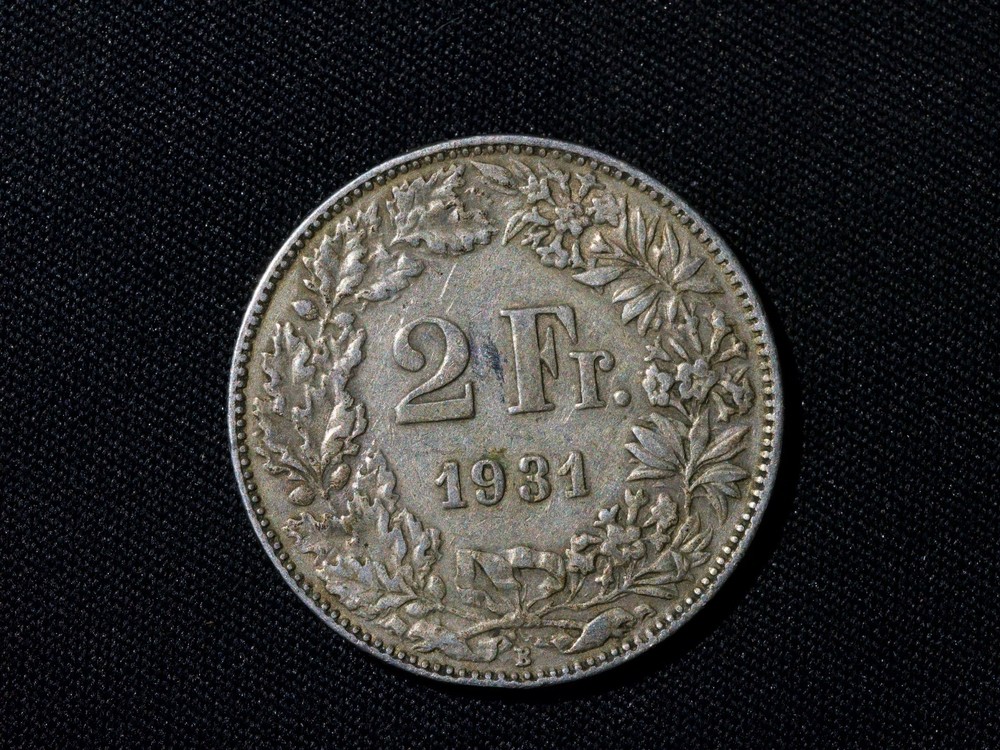 Switzerland 2 Francs 1931 B