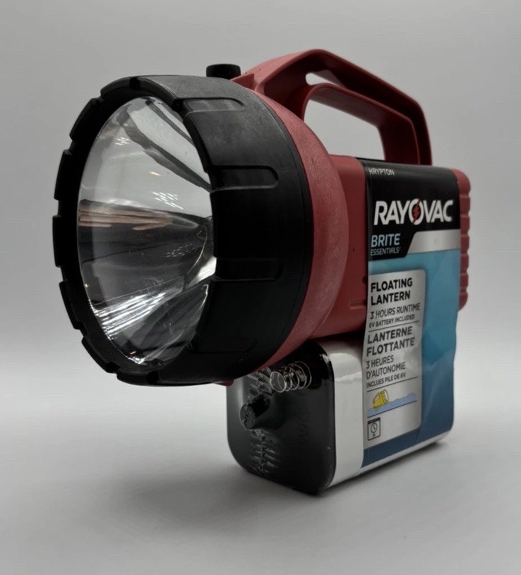 Rayovac Krypton Floating Lantern Flashlight w/ 6V Battery - Red - Discontinued