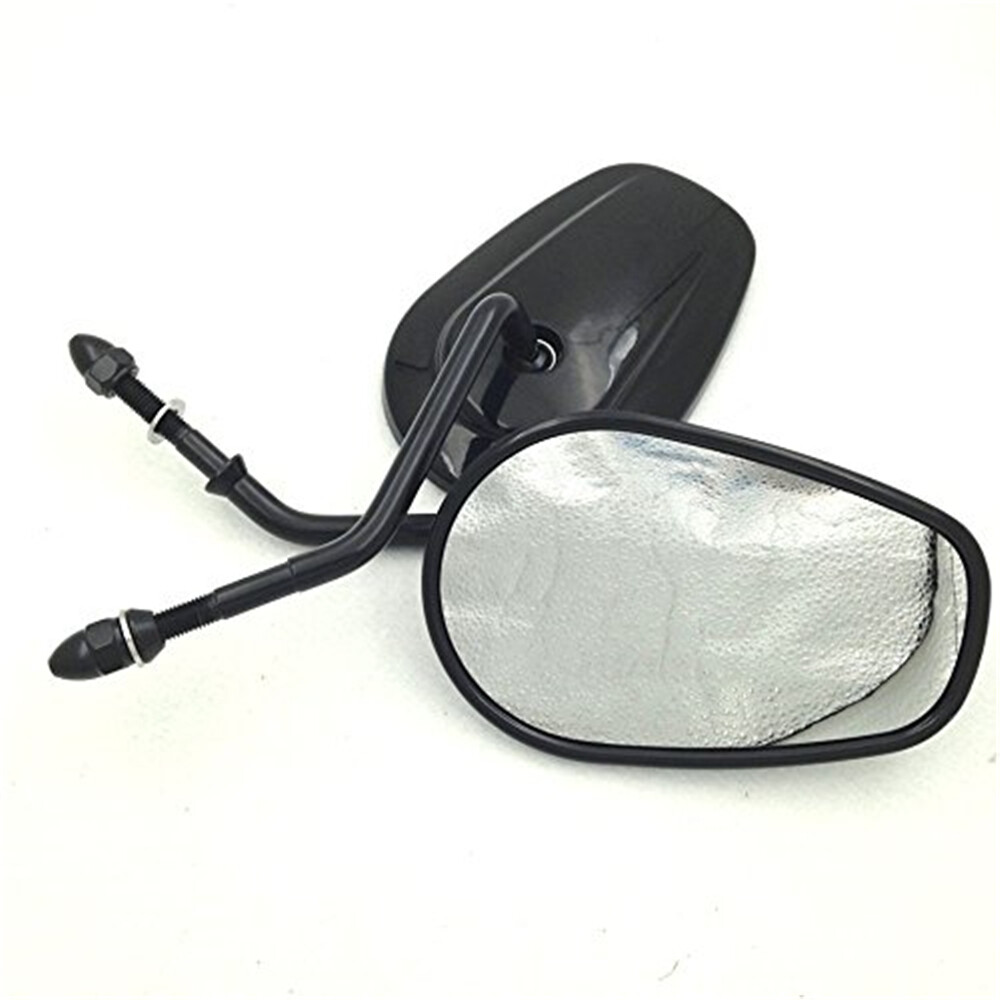 Custom Black Big Size Mirrors For Fits 1982-Later Harley Davidson Models (except