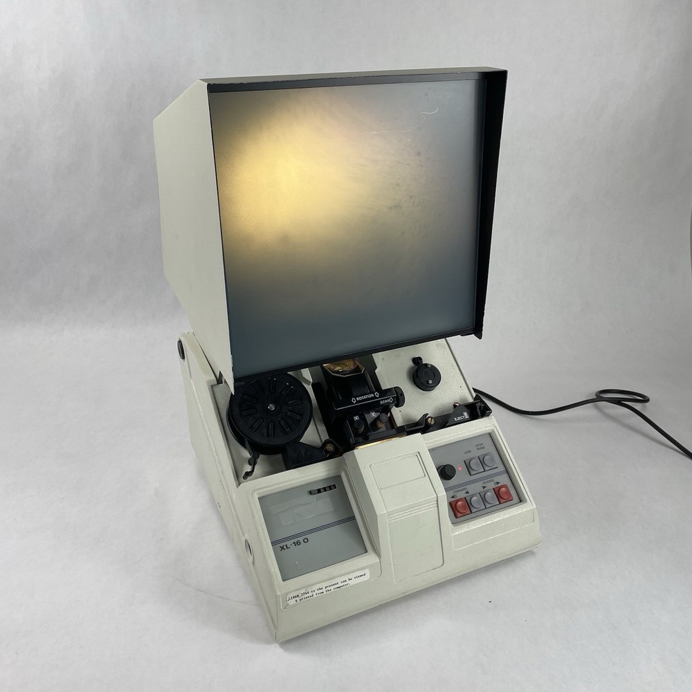 Microvue Eyecom XL-16 Microfiche Reader Viewer Power-Tested