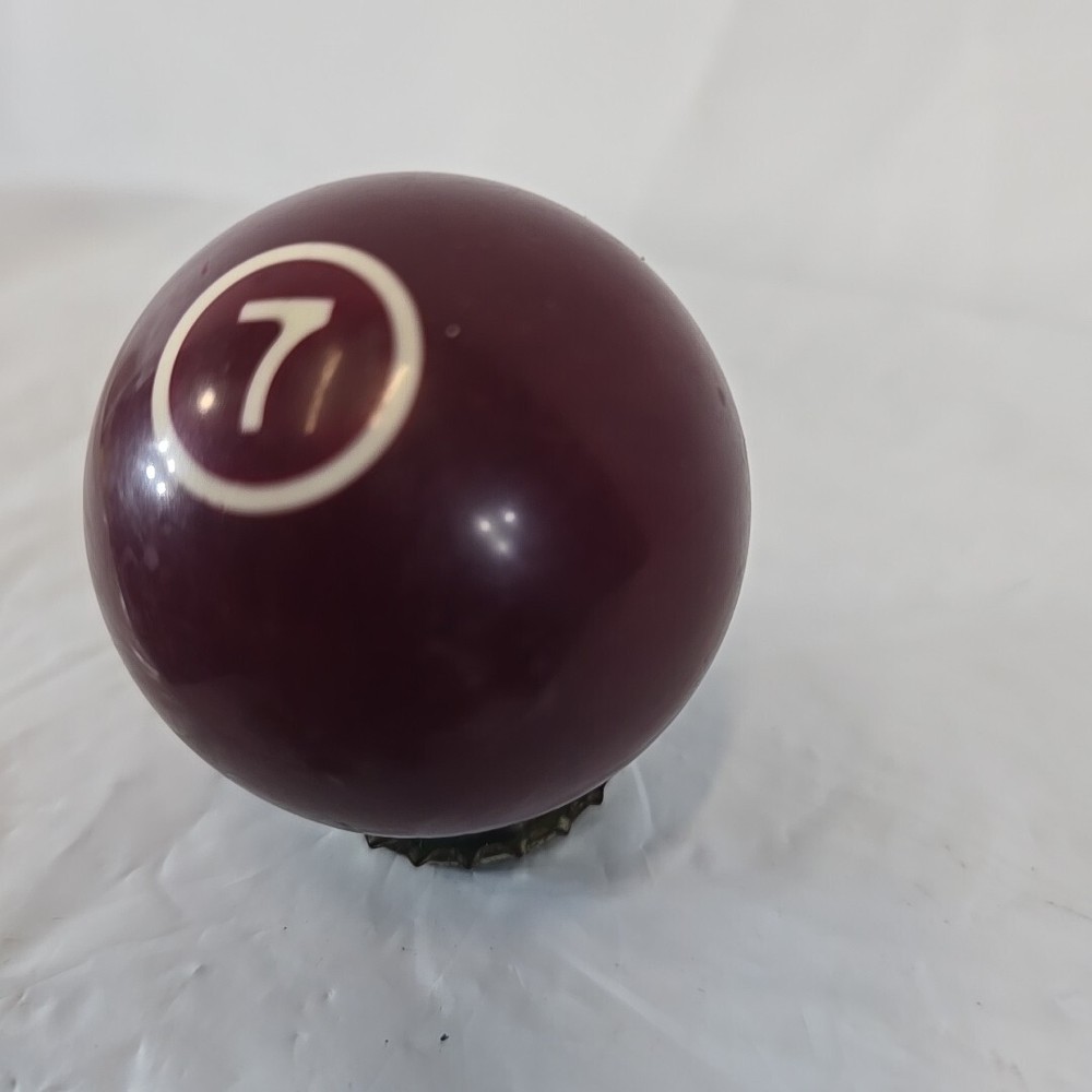 VTG Solid Dark Red Pool Ball #7 - White Number - Unbranded Billiard Replacement