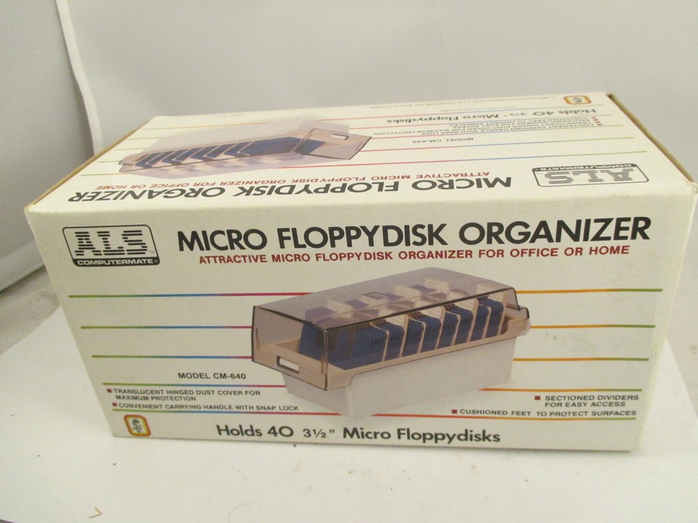 NEW in Box ALS COMPUTERMATE  3.5 INCH DISC DISK HOLDER ORGANIZER  STORAGE CASE