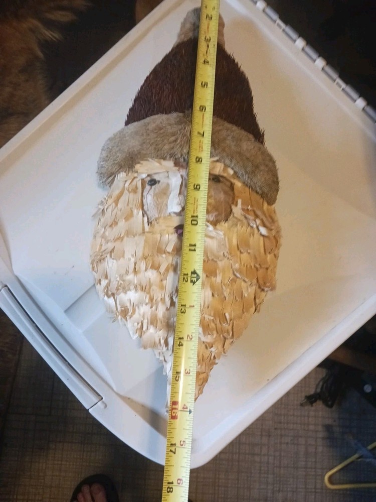 "Straw Santa Head"