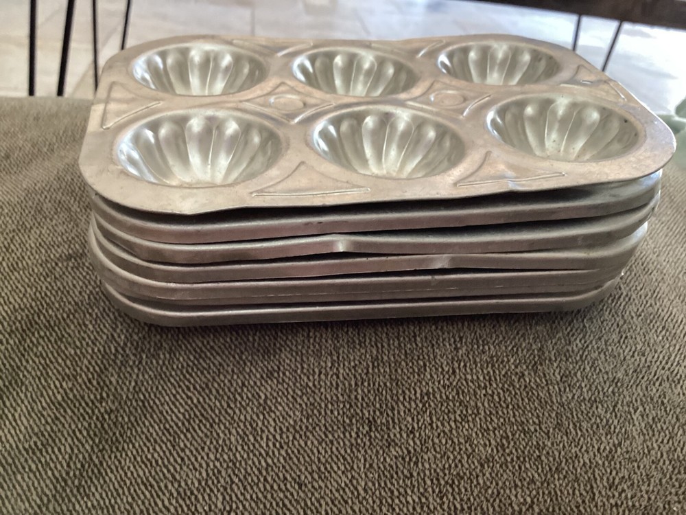 7 Aluminum Mini Muffin Cupcake Pans 6 Cavity