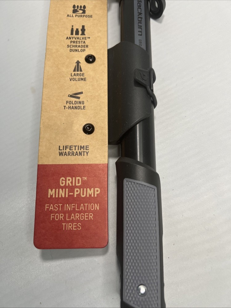 Blackburn Grid Mini Pump Presta & Schrader Valve Large Volume Folding T-Handle