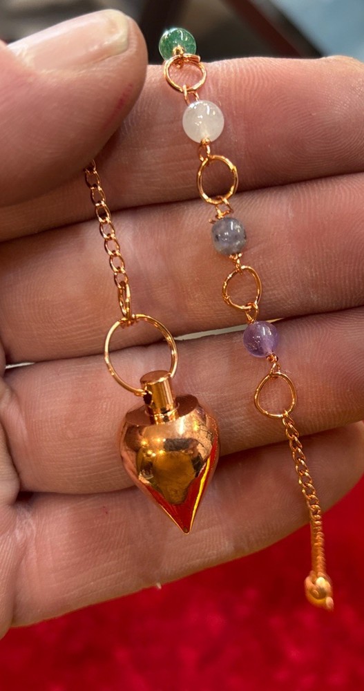 Copper pendulum with  Chakra Chain