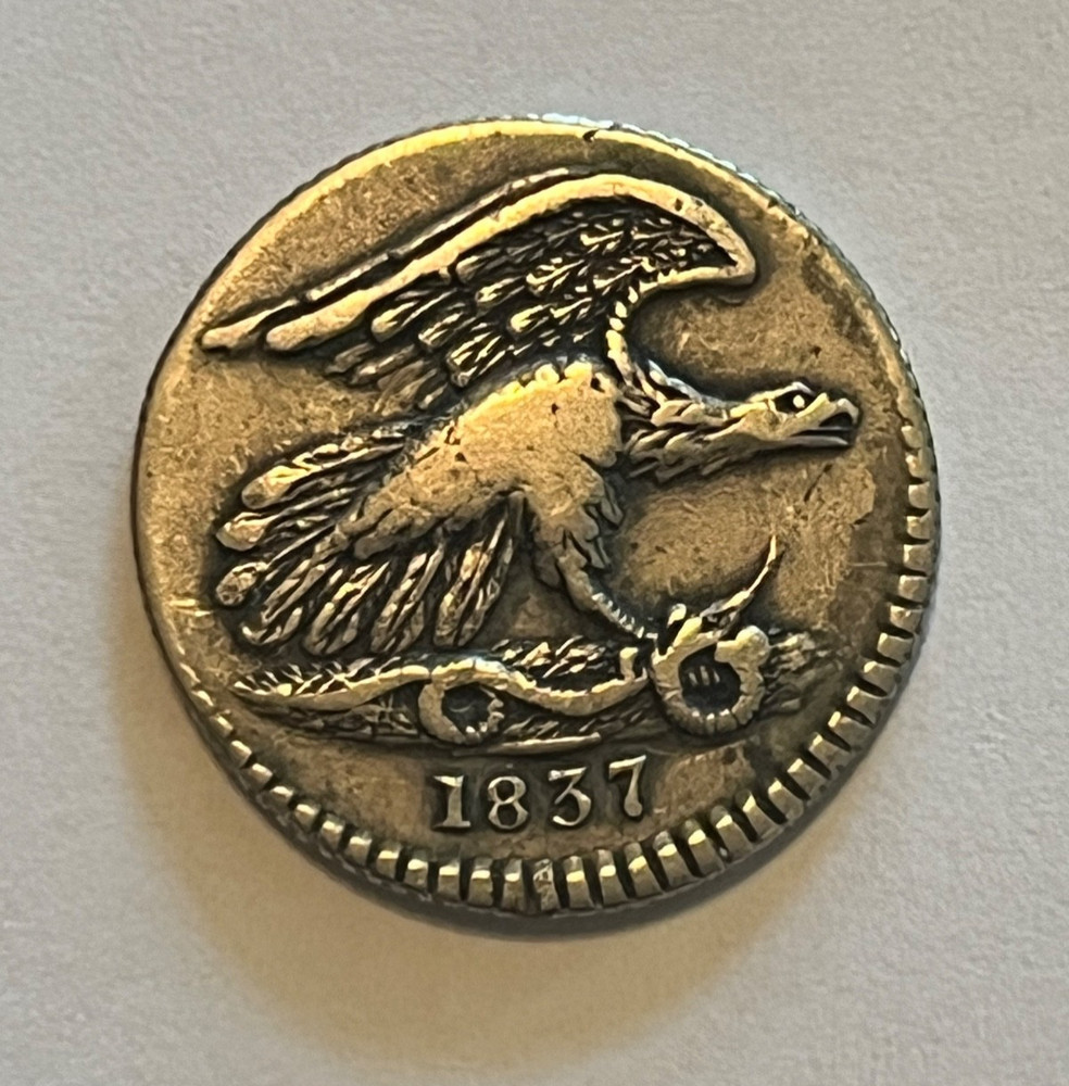 1837  Feuchtwanger cent , nice  VF