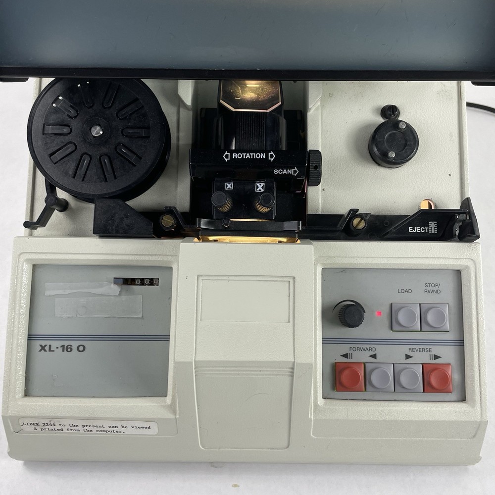 Microvue Eyecom XL-16 Microfiche Reader Viewer Power-Tested