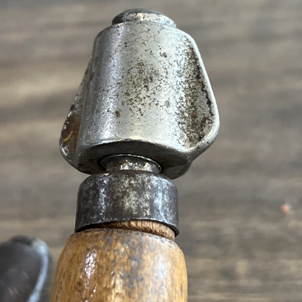 2 - VINTAGE Wood Handle Multitool Bit Holders Assorted bits Handle Storage