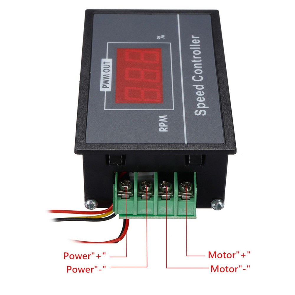 30A DC Motor Speed Regulator w/ Digital Display & Momentary Start/Stop Button