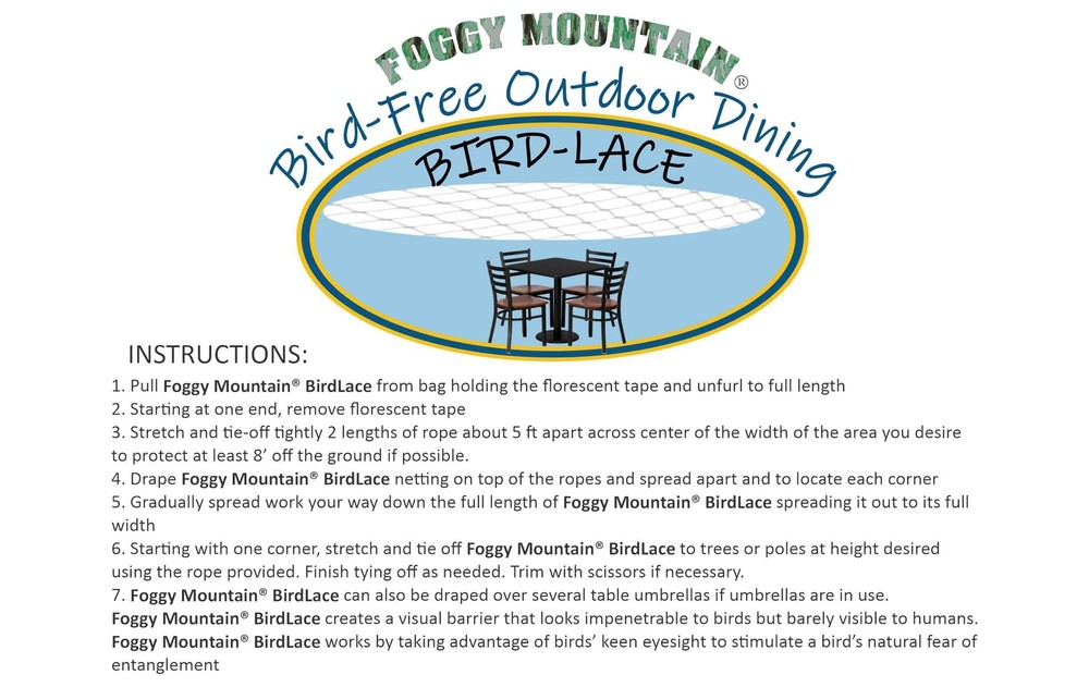 Foggy Mountain Bird-Lace