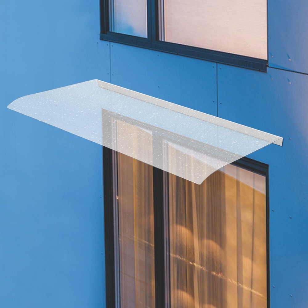 Clear Polycarbonate Awning Canopy for Windows and Doors, 50cm × 120cm
