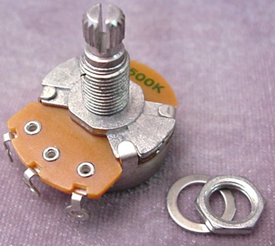 B500k QUARTER SIZE ELECTRIC GUITAR CONTROL POT