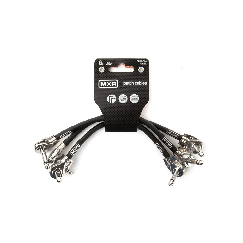 Wampler Mini Ego Compressor Guitar Pedal and MXR 3-Pack 6" Patch Cables Bundle