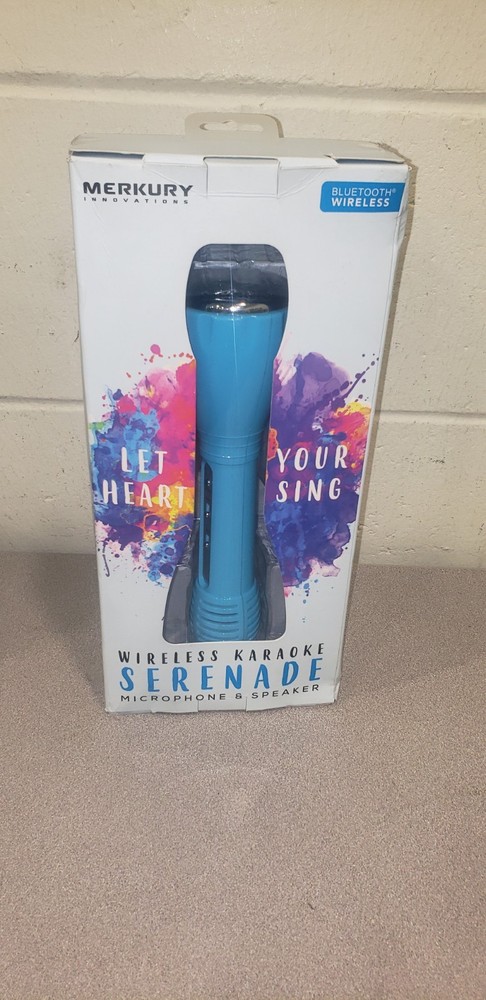 WIRELESS KARAOKE SERENADE MICROPHONE AND SPEAKER.
