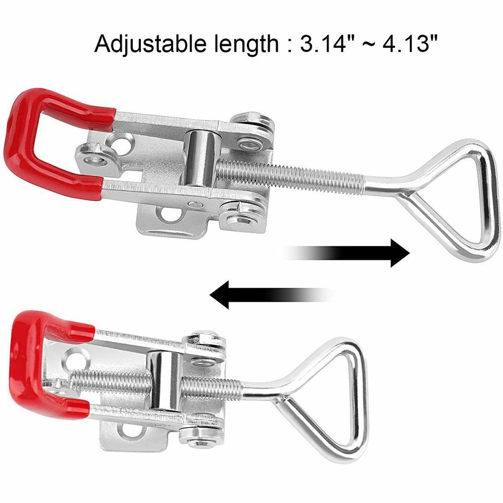 8pack Steel Toggle Latch Catches Adjustable Lock Clamp For Boxes Case